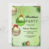 Invitation Pépin doré Vert Noël (Devant)