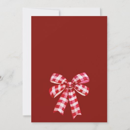 Invitation Pépine arc rouge de Noël (Dos)