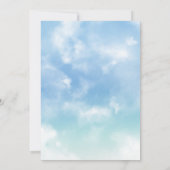 Invitation Pépinière Boho moderne Aquarelle Bleu C`est le gar (Dos)