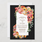 Invitation Pépites colorées Mariage noir (Devant)