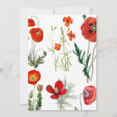 Invitation Pépites d'aquarelle rouge Florals Surprise Anniver (Dos)