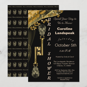 Invitation Pépites d'or & Voile, Clés de squelette sacrées