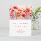 Invitation Pépites rouges dans un champ d'aquarelle Fête des  (Debout devant)