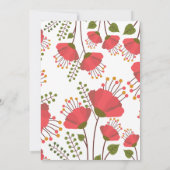 Invitation Pépites rouges printanières Fleur Brunch d'anniver (Dos)