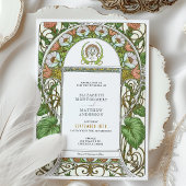 Invitation Pépites vintages Art Nouveau Mariage
