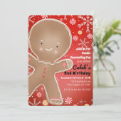 Invitation Péppermenthe pain d'épice homme Fête Anniversaire (Debout devant)