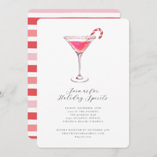 Invitation Peppermint Martini Holiday Cocktail Party