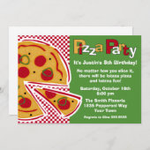 Invitation Pepperoni Pizza (Devant / Derrière)