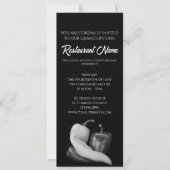 Invitation Peppers Noir et Blanc Restaurant Grand Ouverture (Devant)