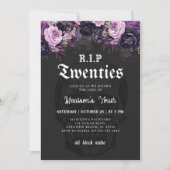 Invitation PER 20 Décès floral à ma jeunesse 30e anniversaire (Devant)