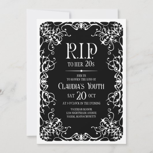 Invitation PER 20s 30s 40s Anniversaire (Devant)