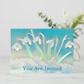 Invitation Perce-Neige Bleu (Debout devant)