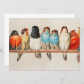 Invitation Perche antique des oiseaux Hector Giacomelli (Devant / Derrière)