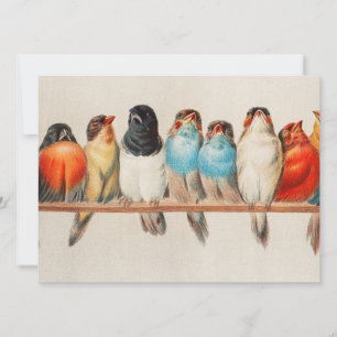 Invitation Perche antique des oiseaux Hector Giacomelli