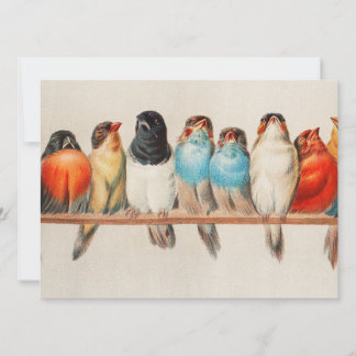 Invitation Perche antique des oiseaux Hector Giacomelli