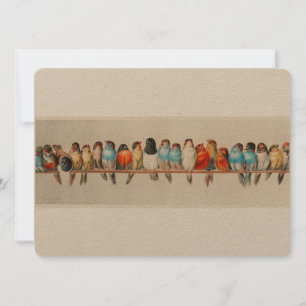 Invitation Perche antique des oiseaux Hector Giacomelli