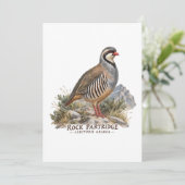Invitation Perdrix bartavelle ,Alectoris Graeca Oiseaux de Ch (Debout devant)