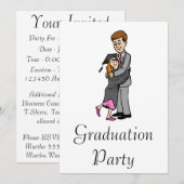 Invitation Père et fille diplômée (Devant / Derrière)