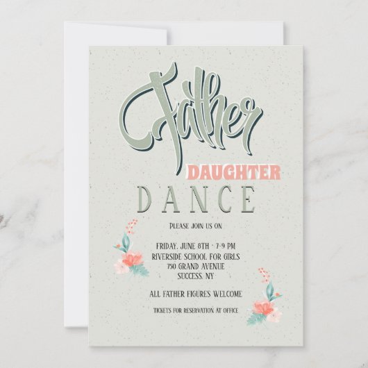 Invitation Père Fille Danse (Devant)