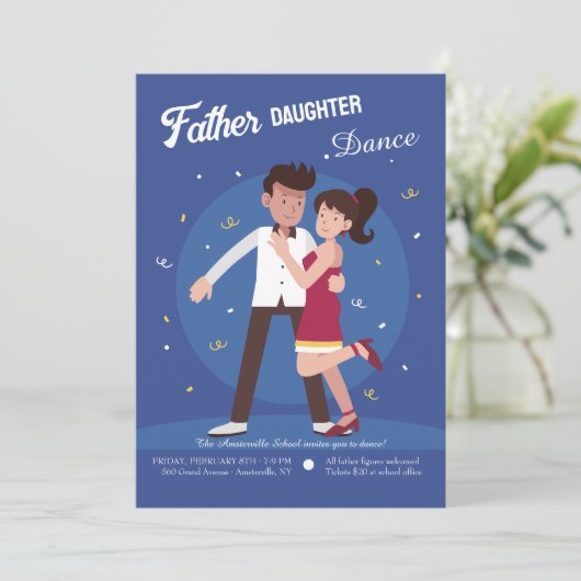Invitation Père Fille Danse (Debout devant)