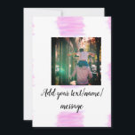 Invitation Père fils aquarelle violet rose ajoutez image te<br><div class="desc">conception</div>