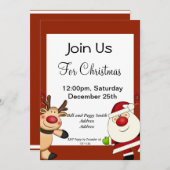Invitation Père Noël (Devant / Derrière)