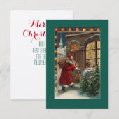 Invitation Père Noël à l'invitation de la porte (Devant / Derrière)