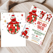 Invitation Père Noël Amies amusantes Fête de Noël