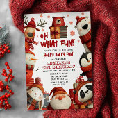 Invitation Père Noël Animaux Festive Noël Fête des Enfants