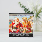 Invitation Père Noël annuel de Noël de plage (Debout devant)