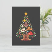 Invitation Père Noël arbre de Noël Cowboy Western (Debout devant)