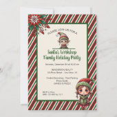 Invitation Père Noël Atelier fêtes de fin d'année (Dos)