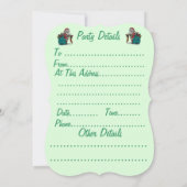 Invitation père Noël avec des cadeaux dans le sac pour (Dos)