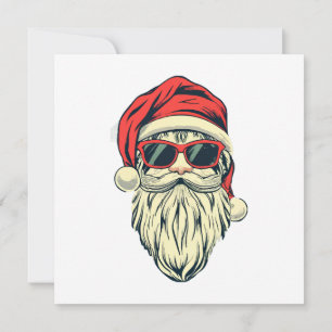 Invitation Père Noël avec des lunettes