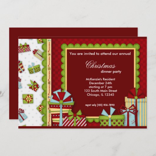 Invitation Père Noël Baby (Devant / Derrière)