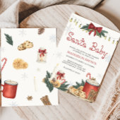 Invitation Père Noël Baby Baby shower