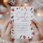 Invitation Père Noël Baby Christmas Baby shower
