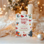 Invitation Père Noël Baby Christmas Baby shower