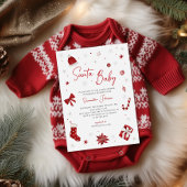 Invitation Père Noël Baby Christmas Baby shower