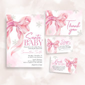 Invitation Père Noël Baby Christmas Baby shower