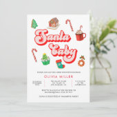 Invitation Père Noël Baby Christmas Baby shower (Debout devant)