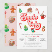 Invitation Père Noël Baby Christmas Baby shower (Devant / Derrière)