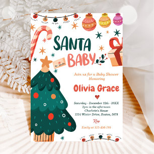 Invitation Père Noël baby Christmas Baby shower Party