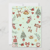 Invitation Père Noël Baby Christmas Reindeer Baby shower Part (Dos)