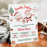 Invitation Père Noël Baby Christmas Snowman Baby shower Party<br><div class="desc">Père Noël Baby Christmas Snowman Baby shower Party Invitation</div>