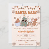 Invitation Père Noël Baby Cookies Noël Baby shower fête (Devant)