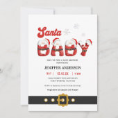 Invitation Père Noël Baby Holiday Baby shower (Devant)