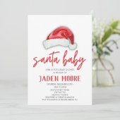 Invitation Père Noël Baby Red Casquette Noël Shower Invitatio (Debout devant)
