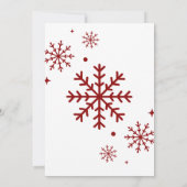 Invitation père Noël baby shower de Noël rouge bébé (Dos)