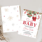 Invitation Père Noël Baby shower de vêtements de Noël pour bé